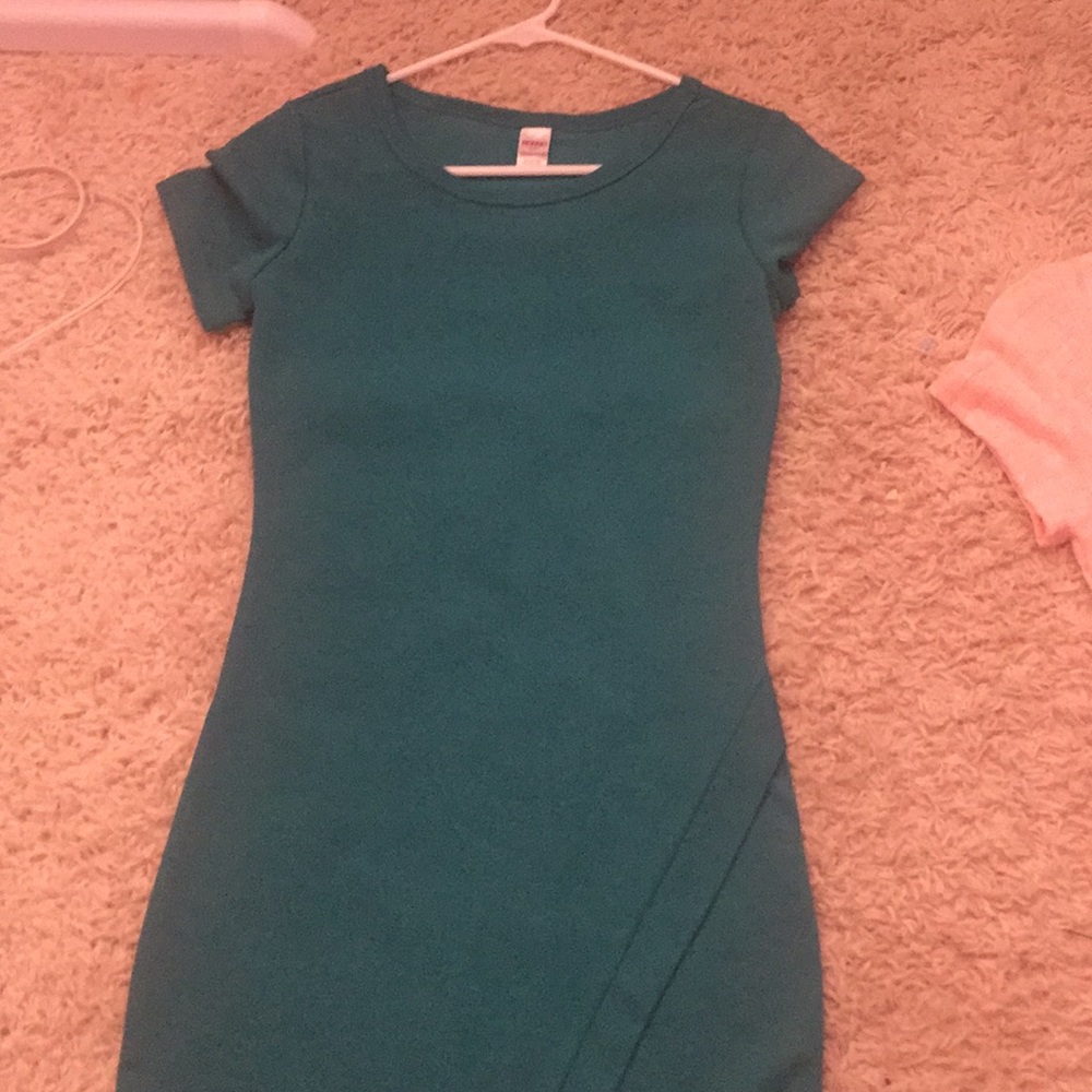 A blue dress